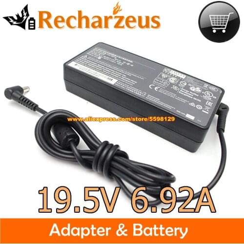 Genuine Chicony 19.5V 6.92A 135W A135A007P Ac Adapter A16135P1B Power Supply For MSI MS-16P6 GS63MS-16J9 GL62M PE72-7RD GS63 7RD