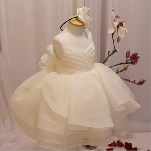 Newborn Baby Girls Baptism Dresses 1 Year Birthday Dress Infant Princess Christening Dress