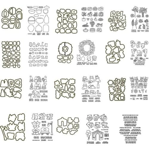 Gift Bottles Rose Sunflowers Cutting Dies & Coordinating Stamp For Scrapbooking Craft Embossing Stencil Die Cut Card DIY Make