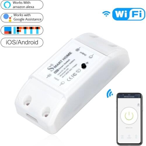 Basic Smart Remote Control Wifi Switch Work with Alexa Google Assistant Smart Life App DIY Your Home via Smart Phone No Hub Set