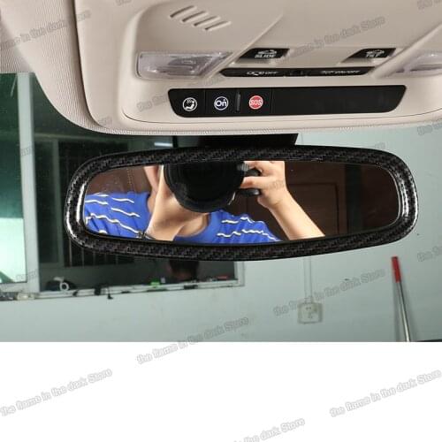 Lsrtw2017 Carbon Fiber Abs Car Interior Rearview Mirror Frame for Buick Regal Opel Insignia 2017 2018 2019 2020 Accessories