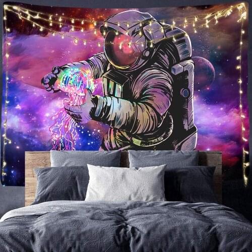 SepYue Astronaut Tapestry Bohemian Tapestry Fantasy Space Tapestry Wall Hanging Tapestry Trippy Tapestry Galaxy Planet Tapestry