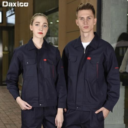 Workwear Suits Mens Long Sleeve Mixed Color Workshop Uniforms Men and Women Welding Overalls Auto Repair Mechanical Staff Suit