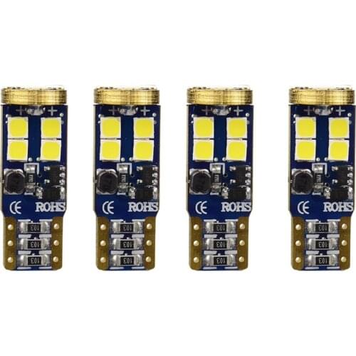 T10 168 Led Car Bulb 4Pcs 194 W5W 12-Smd 3030 Chipset Led Bulbs Canbus For Car Interior Dome Map Door Courtesy License Plate L