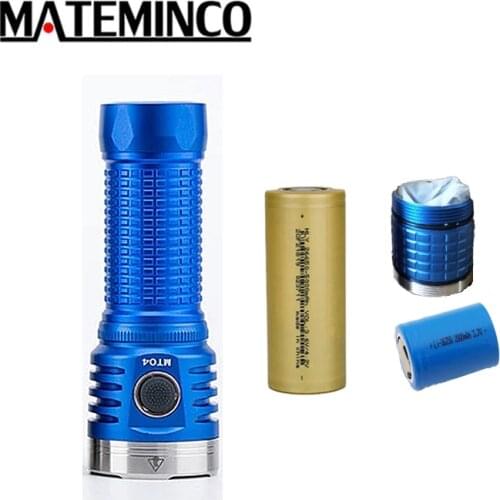 Tactics Flashlight Mateminco MT04 4*Cree XHP50.2 6500K LED Max 12600 LM Type-C Rechargeable Torch light with 26650 battery