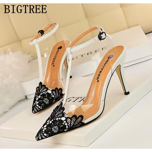 Clear Heels Bigtree Shoes Wedding Heels Mary Jane Shoes Fetish High Heels Sexy Dress Shoes Women 2020 New Pumps For Women Talon