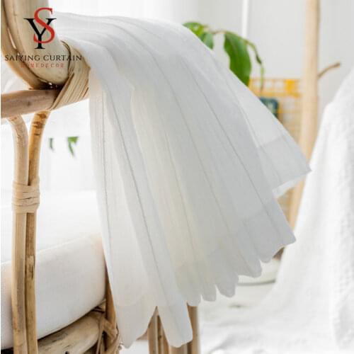 White Striped Tulle Curtains for Bedroom Sheer Curtain For Living Room Modern Voile Window Screening For Kitchen Drapes Blinds