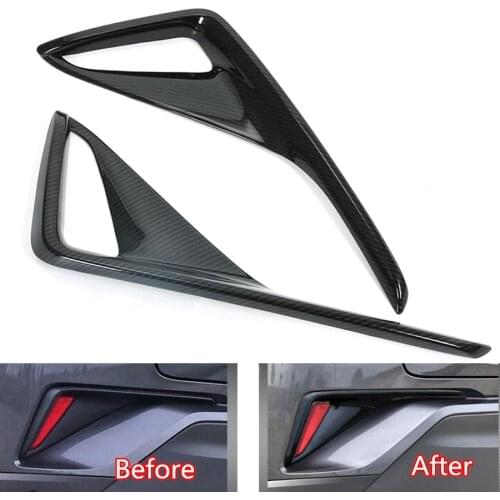 YAQUICKA Fit For Toyota CHR C-HR 2017 2018 Car Rear Fog Light Lamp Moulding Trim Auto Exterior Part Accessories Styling 2 Colors