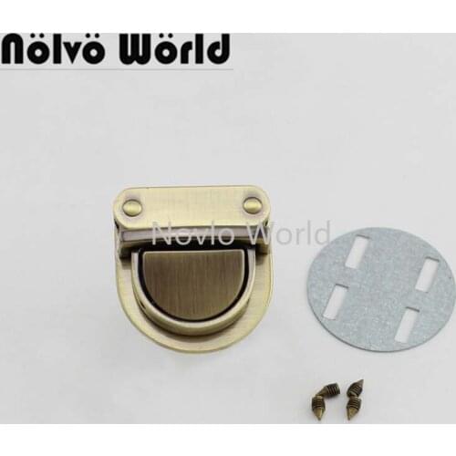 1 set test, 5 colors,high fashion metal plug lock handbag purse lock leather craft plug lock diy hardware accessories