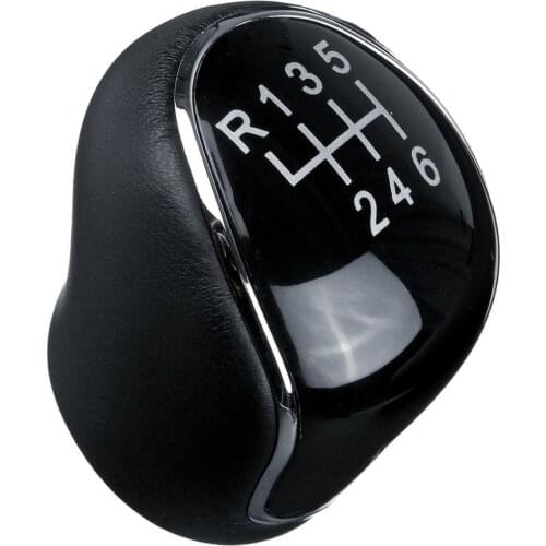 1pc PU Leather Plastic 6 Speed Gear Shift Knob Fit For Ford Mondeo IV S-MAX C-MAX Transit MK2 MK3 Kuga Accessories Parts
