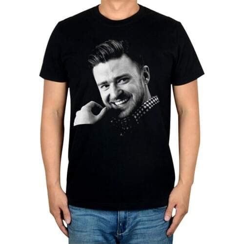 12 designs Street Fashion Black white cotton shirts Justin Timberlake Pop music Brand t shirt fitness Streetwear camiseta