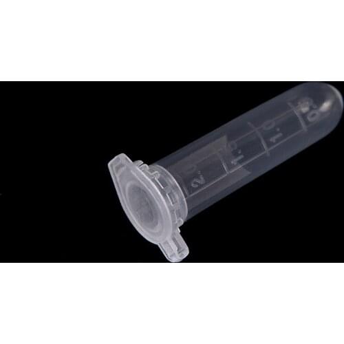 200pcs 2ml Lab Clear Micro Plastic Test Tube for Laboratory Sample Specimen Lab Supplies Centrifuge Vial Snap Cap Container