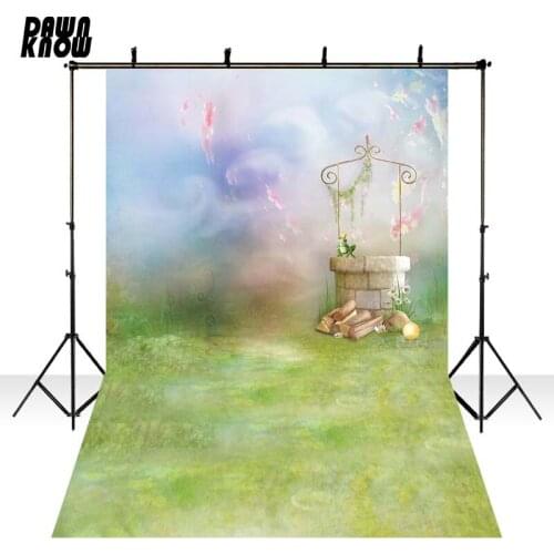 DAWNKNOW Drawing Fairy Tale Green Photography Background Backdrop Newborn Kids Party Planning Event Photo Studio Props GY540
