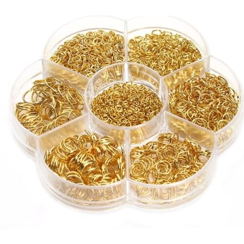 DC 3 4 5 6 7 8 9 10 mm Metal Jump Rings Silver/Gold/Bronze Boxed Color Split Rings Connectors For Diy Jewelry Finding Making