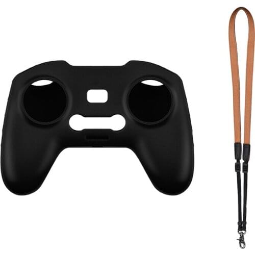 For DJI FPV Combo Remote Control Silicone Case & Neck Lanyard Length Adjusted Camera Drone Quadcopter Accessories