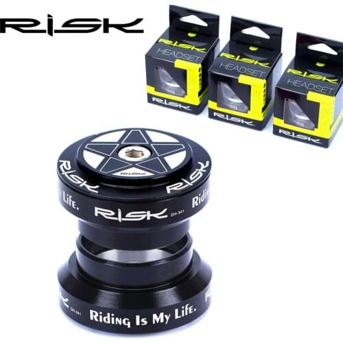 Risk34mm Straight Tube Headset External Front Fork Headset Outdoor Riding Accessories Palin Bearing Road Dead Fly Bicycle 28.6mm