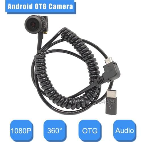 HD 1080P Android External Camera Mircro USB OTG Camera 2.0MP 360°Panoramic Fisheye Mini Camera For Use OTG Android Mobile Phone