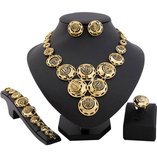 Longqu Dubai Gold Colorful Jewelry Set Wholesale Nigeria Wedding woman accessories jewelry set statement designer jewelry set