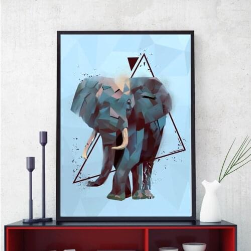 Modular Cow Elephant Animal Pictures Lion Wolfs Canvas Wall Art Paintings Printed Poster Living Room Home Decoration No Frame