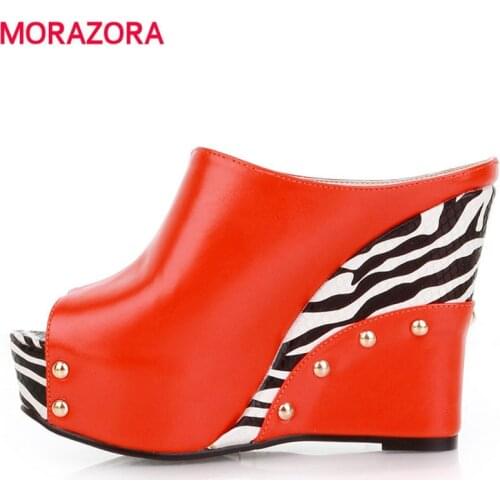 MORAZORA Womens High-heeled Shoes