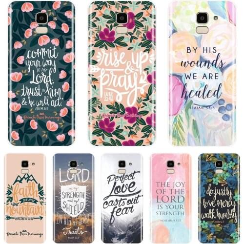 TPU Soft Back Cover For Samsung Galaxy J2 J5 J7 Prime J3 J5 J7 2015 2016 2017 J4 J6 J8 Plus 2018 Bible Verse Phone Case Silicone