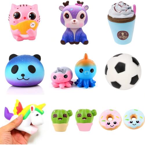 NEW Squeeze Squishys Galaxy Cute Panda Cream Scented Squishy Funny Gadgets Anti Stress Novelty Antistress Toys Gift slime toys