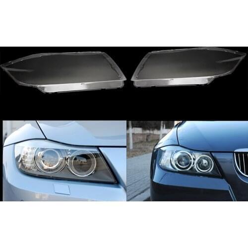 Pair Front Clear HID Headlight Headlamp Xenon lights Lens Cover For BMW 3 Series E90 05 - 12 Not Suitable for Halogen lamps