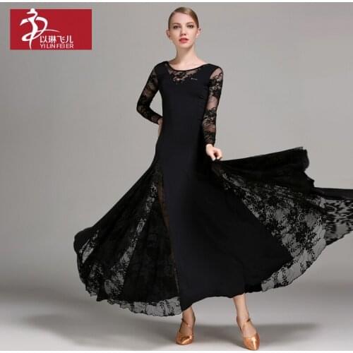 Waltz Standard Dresses for women Sexy Dance Dresses Long Sleeve Ballroom Dance Competition Dresses