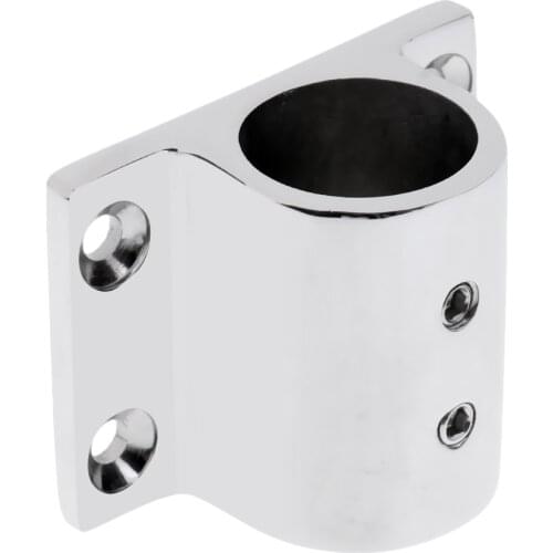 High Polished Professional marine grade cast solid Stainless Steel Boat Hand Rail Fitting 1'' 25mm Rectangle Base