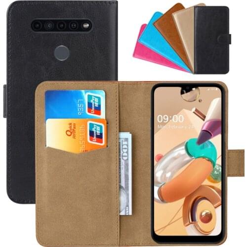 Luxury Wallet Case For LG K41S PU Leather Retro Flip Cover Magnetic Fashion Cases Strap