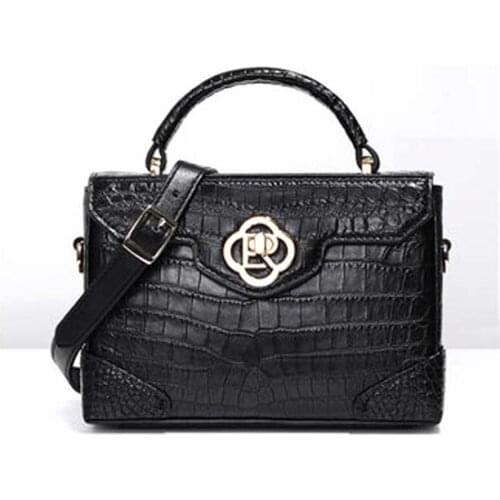 Ouluoer import crocodile bag women flap Genuine crocodile leather fashion Simple one shoulder worn Female bag tide women handbag
