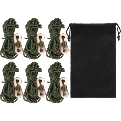 3mm 13ft Tent Cord Reflective String Windproof Tent Rope Tensioner Set Reflective Rope with Adjuster Camping Canopy Tent