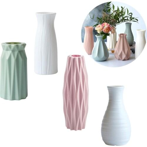 1Pcs imitation ceramic vase Nordic decorative flower basket plastic vase decoration flower pot flower basket vase decoration