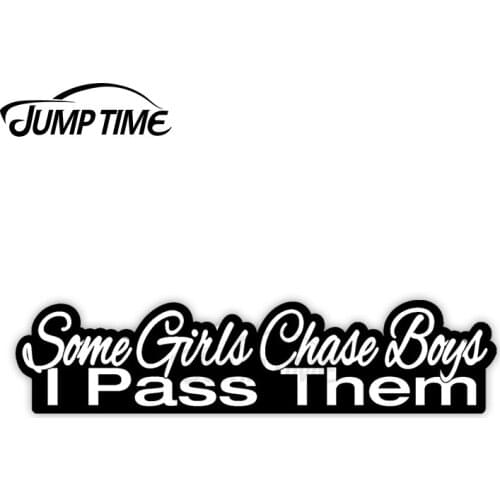 Jump Time 13cm x 3cm Car Sticker I Pass Them Decals Creative Scratch-proof Refrigerator Waterproof Vinyl Car Accessories