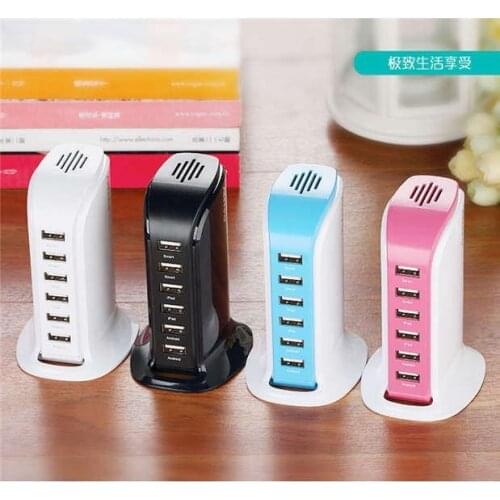 6 Port USB Charger For iPhone x 8 5s 6 6s 7 Plus Quick Charge Multiple Wall Charging Adapter For Samsung Galaxy s6 Edge EU/US