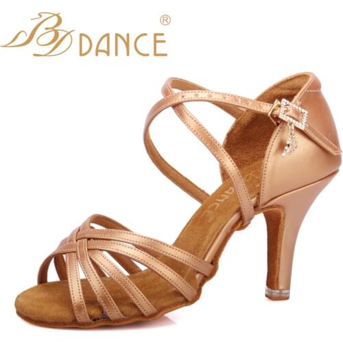 BDDance female modern dance shoes professional high-heeled national standard dance shoes adult female Latin dance shoes 216