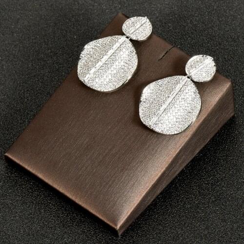 HIBRIDE Dubai Gold Color Vintage Round Shape Costume Jewelry Big Wedding Party Drop Earrings for Women Accessories brincos E-999