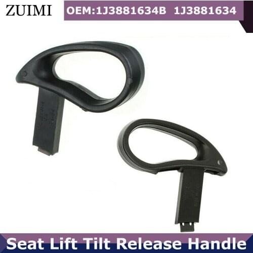 1PC/2PC Black Car Seat Lift Tilt Release Handle Left & Right For VW MK4 Golf Audi SEAT 1J3881634B 1J3881633B Car Accessories