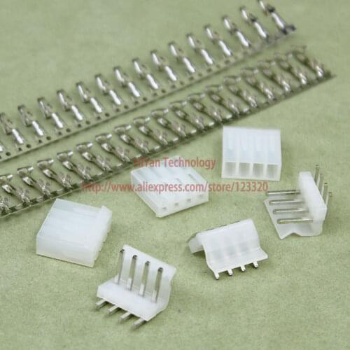 100sets/lot) connector CH3.96 Molex 3.96 4Pin Side Entry Pitch:3.96MM 90 degree Pin Header + Terminal + Housing CH3.96-4PW