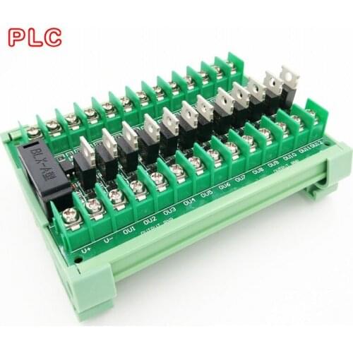 12-channel PLC amplifier board, protection board, drive board, NPN input, PNP output, with module frame