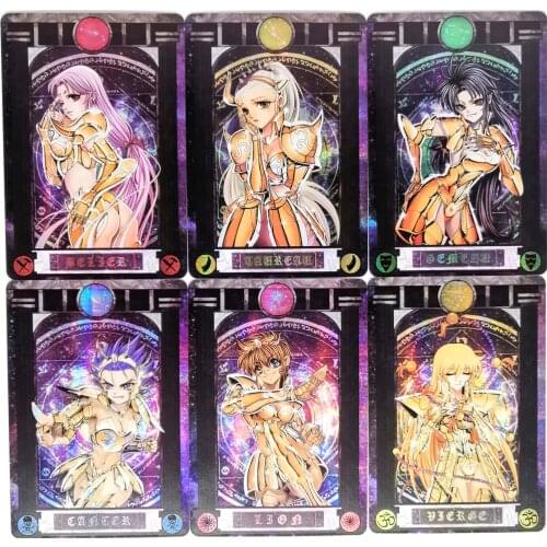 12pcs/set Saint Seiya Girl Edition Twelve Gold Saints Toys Hobbies Hobby Collectibles Game Collection Anime Cards