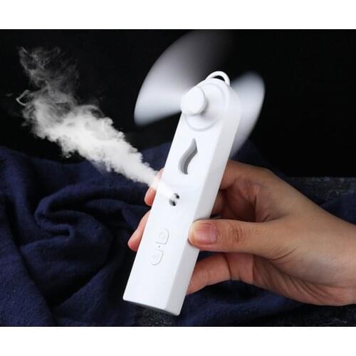 USB Rechargeable 2 In 1 Mini Fan Steamer Facial Humidifier Face Mister Spray Cooling Portable Small Air Humidifier Spray Fan