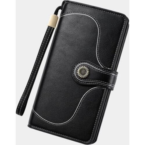 2020 Wholesale Women Long Wallet pu Leather Clutch Ladies Wallets Card Holder Female Purse Phone Money Bag portfel damski WT049