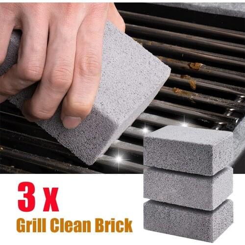 3pcs Grill Clean Brick Grill Stone Cleaning Block for Flat Top Grills Griddles Grate and Grill Grate Cleaner Effectively Remove