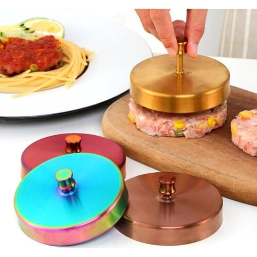 304 Stainless Steel Meatloaf Mold Rice Ball Mold Hand-pressed Hamburger Meat Manual Meatloaf Mold Kitchen Tools