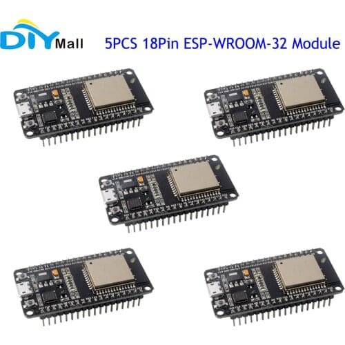 5PCS 18Pin ESP32 DEVKIT_1.1 ESP-WROOM-32 Module ESP32S Expressif Dual Core WIFI Bluetooth-compatible IOT Development Board