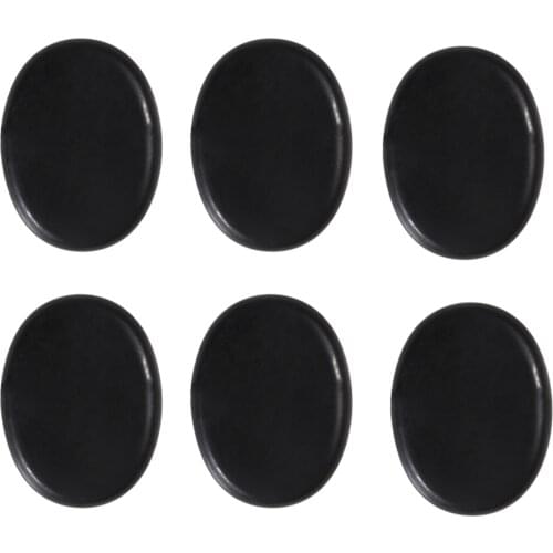 6 Pcs Hot Massage Stone Set Natural Basalt Warmer Rock Kit 4 x 3cm Spa Massage Rocks Massage Stone Round Stone Massager