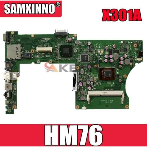 Akemy X401A Laptop motherboard for ASUS X301A X401A X501A original mainboard I3-2350M HM76
