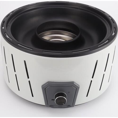 Charcoal BBQ Grill - Smokeless Portable barbecue -Cast Iron bbq Grill-Take Anywhere BBQ Grill - Battery Powered Fan