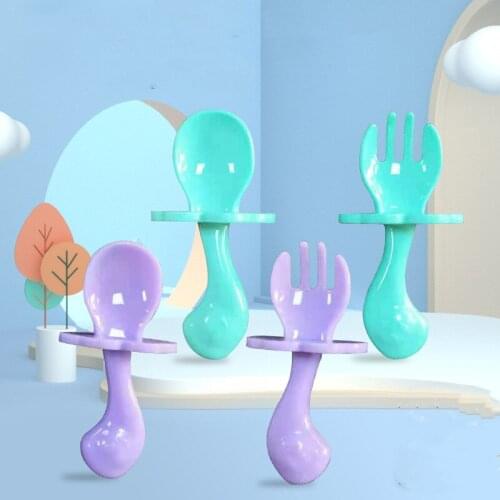 Baby Portable Spoon Fork Set Utensil Toddler Food Feeding Dinnerware Infant Training Cutlery Gadgets Children Flatware